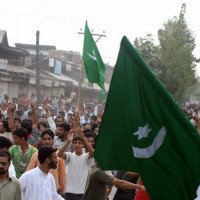 People Waving Pak Flag in Srinagar