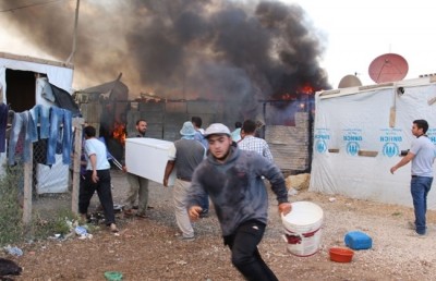 Refugee Camp Fire