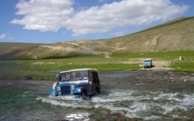 Van in Water