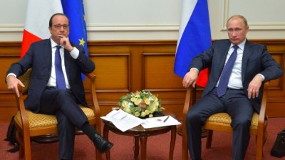 Francois Hollande and Vladimir Putin