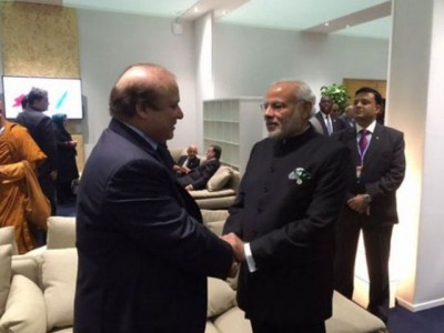 Nawaz Sharif and Modi Meating