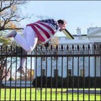 White House Man Jumps