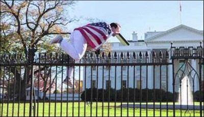 White House Man Jumps