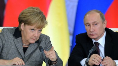 Angela Merkel and Vladimir Putin