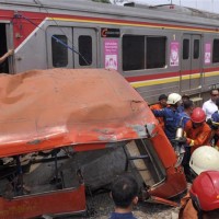 Indonesia Bus Train Accident