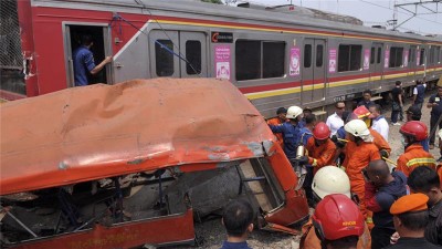 Indonesia Bus Train Accident