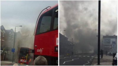 Lahore Parking Area Buses Fire