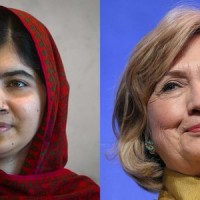 Malala Yousafzai and Hillary Clinton