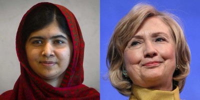 Malala Yousafzai and Hillary Clinton