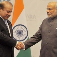 Nawaz and Modi Handshake