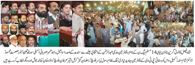 Shah Faisal Colony PML N Meating