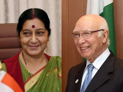 Sushma Swaraj and Aartaz Aziz