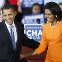 Obama with Michelle Obama