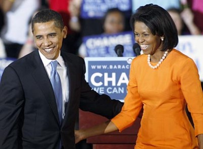 Obama with Michelle Obama