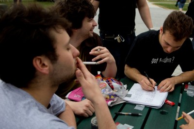 Smoking Student