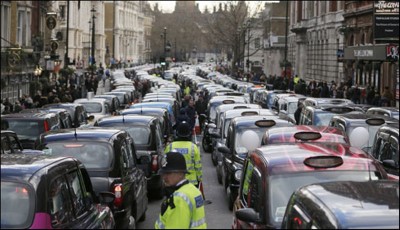 London Taxi Drivers Protest