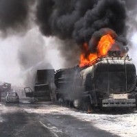 Oil Tanker and Trailer Collision