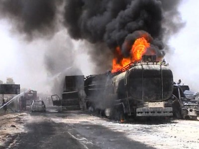 Oil Tanker and Trailer Collision