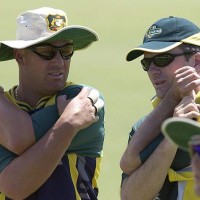 Shane Warne and Steve Waugh