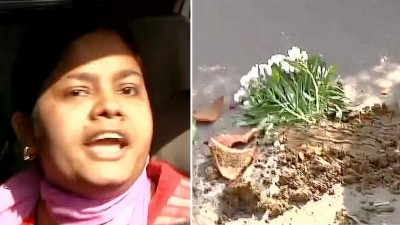 Woman Throws Flowerpot at Modi's