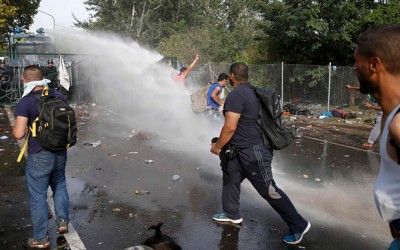 Border Crossing Water Cannon Use