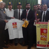 District Bar president with Rotary Members