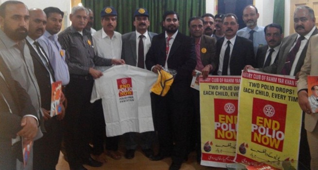 District Bar president with Rotary Members