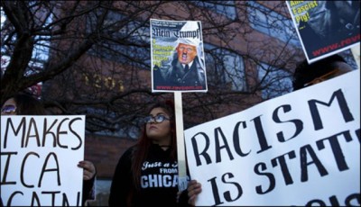 Donald Trump Rally, protest