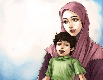 Muslim Mother and Son