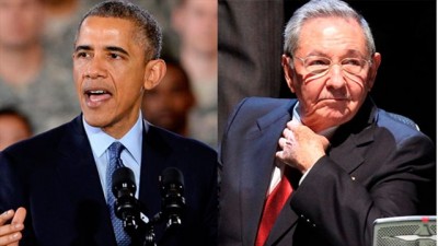 Obama and Raul Castro