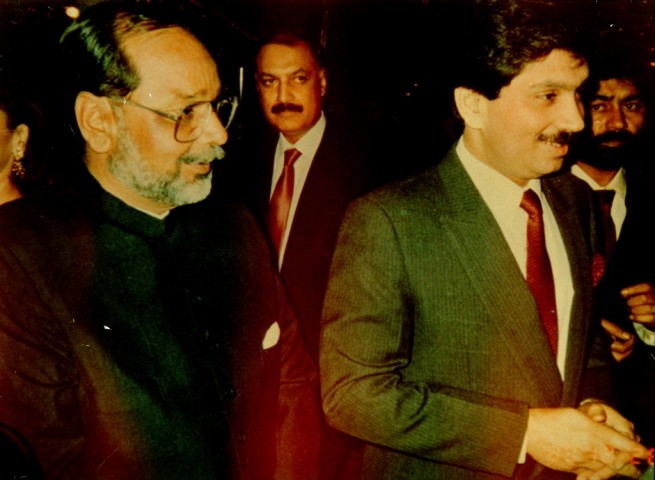 Sahibzada Ijaz Bukhari with Federal Minister of Interior Makhdoom Faisal Saleh Hayat