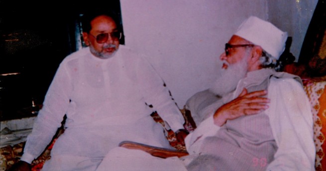 Sahibzada Ijaz Bukhari with Senator Pir Berkat e Haider, Jalalpur Shareef