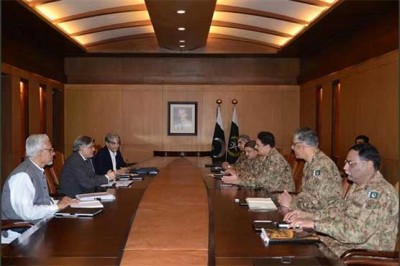 Army Ishaq Dar meeting