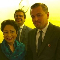 Maleeha Lodhi with Leonardo DiCaprio