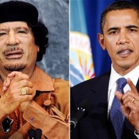 Obama and Gaddafi