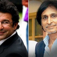 Rameez Raja and Wasim Akram