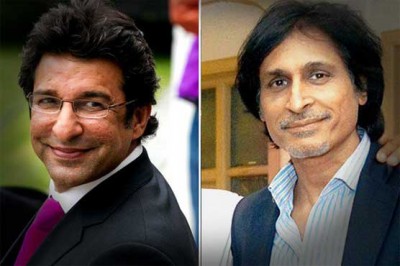 Rameez Raja and Wasim Akram