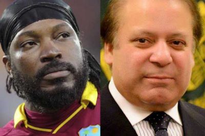 Chris Gayle and Nawaz Sharif