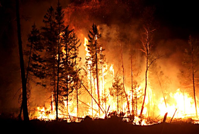 کینیڈا کے جنگلات میں لگی آگ رہائشی علاقے تک پھیل گئی