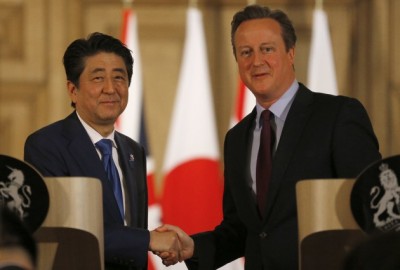 Japanese Prime Minister and David Cameron