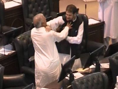 PTI Members Scuffles