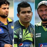 Shahid Afridi, Umar Akmal, Ahmed Shahzad