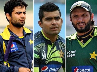 Shahid Afridi, Umar Akmal, Ahmed Shahzad