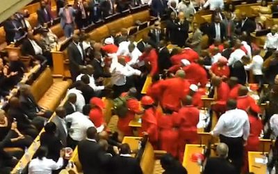 South Africa,Parliament Commotion