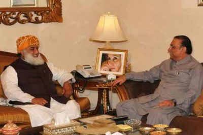 Zardari, Fazlur Rehman, Meeting