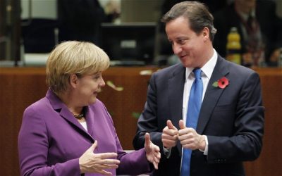  David Cameron and Angela Merkel