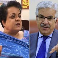 Khawaja Asif and Shireen Mazari