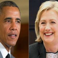 Obama and Hillary Clinton