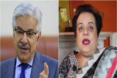 Shireen Mazari and Khawaja Asif