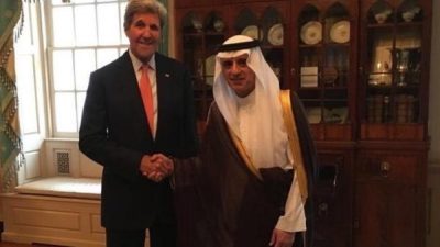 Adel al Jubeir and John Kerry